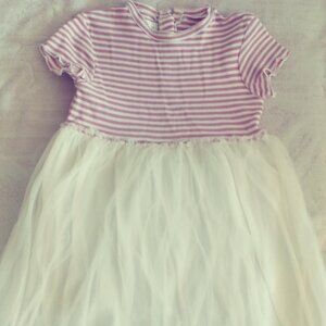 Short Sleeve Zara girls dress/ combination with the tulle skirt
